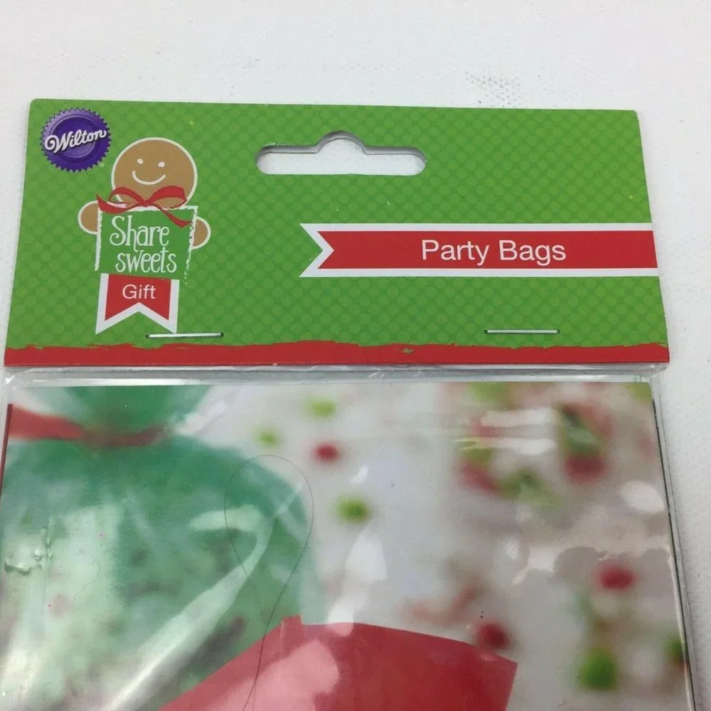 Wilton Wondershop 35 Treat Party Bag Gift Reg Green Stripes Twisty Ties